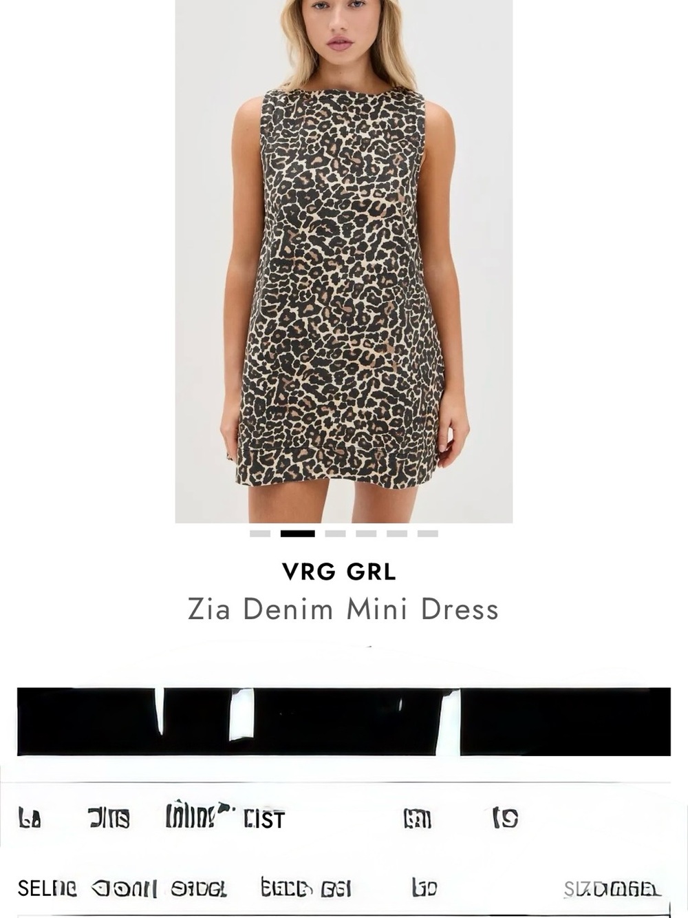 VRG GRL Leopard Print Mini Dress in Tan and Black